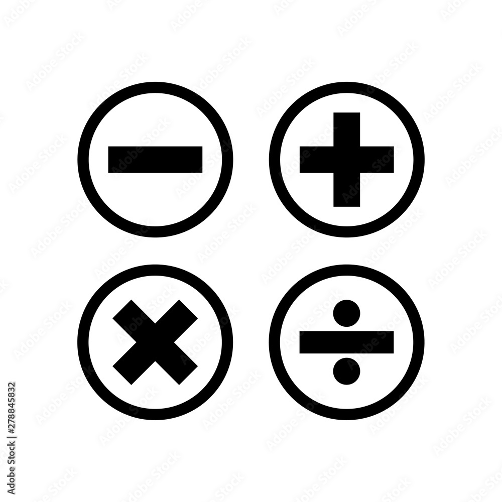 Fototapeta premium Plus And Minus icon vector symbol illustration