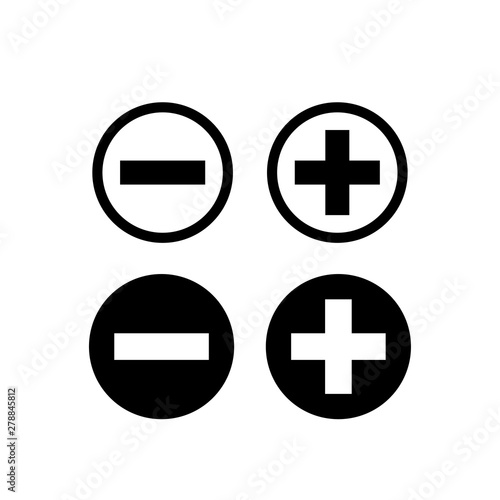 Plus And Minus icon vector symbol illustration