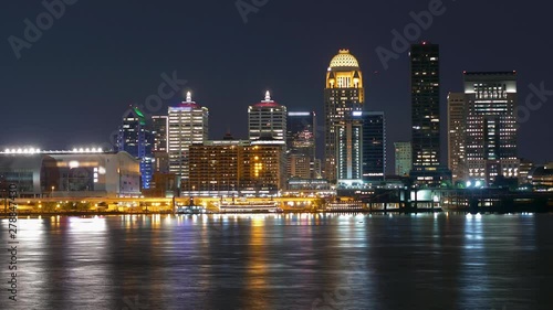 Wallpaper Mural Time lapse shot of the Skyline of Louisville by night - travel photography Torontodigital.ca