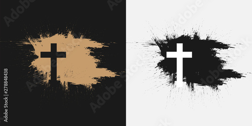 Christian cross, symbol of death and salvation.