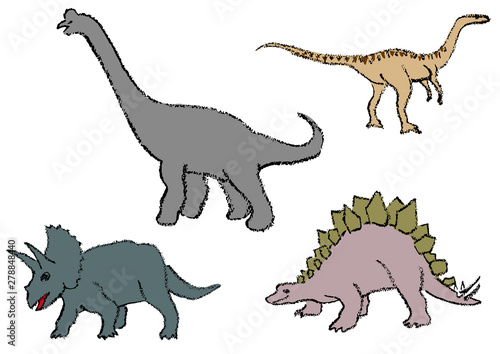 恐竜のクレヨン画 © amanemark