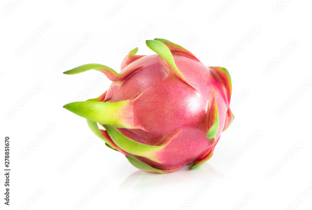 Close up fresh dragon fruit isolated on white background, food healthy Close up fresh dragon fruit isolated on white background, food healthy