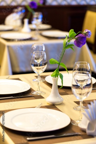 Closeup of Restaurant Tables