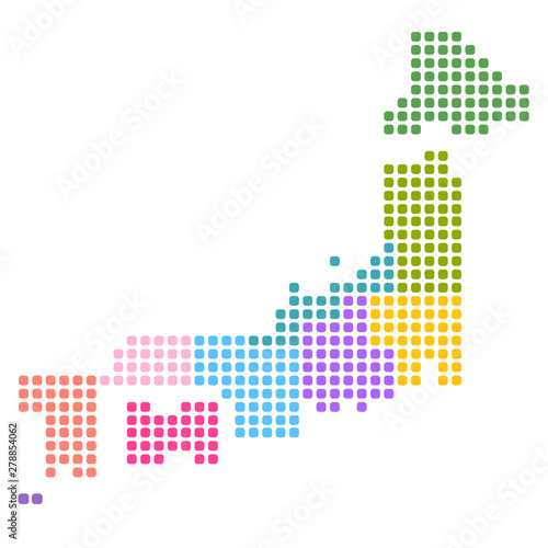 日本 地図 ドット アイコン