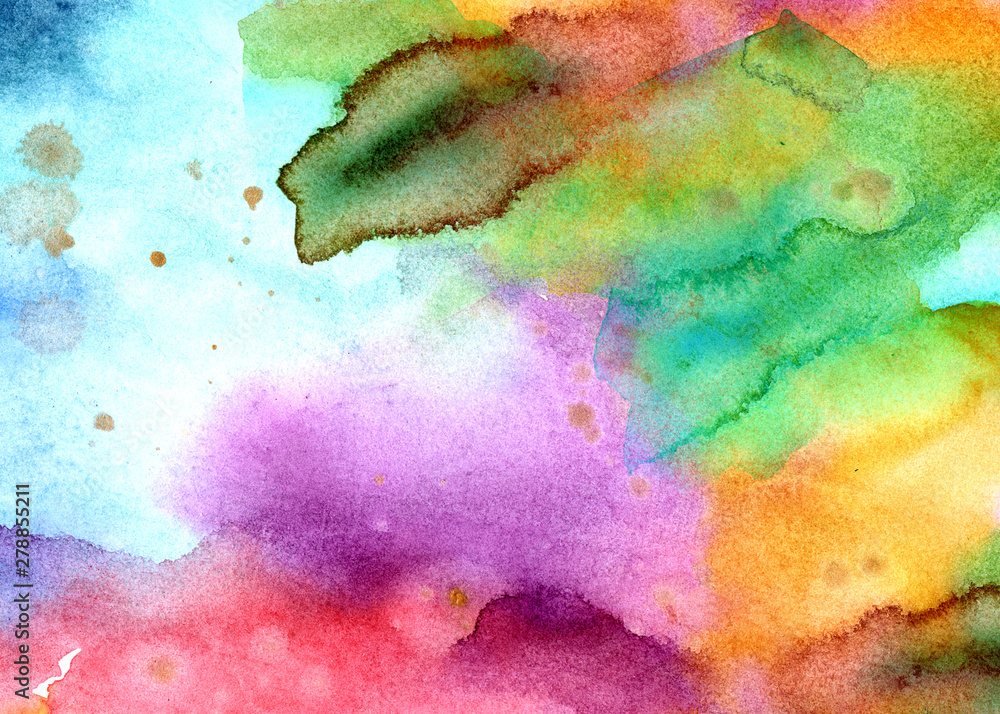 rainbow color, watercolor background, texture, paper, abstract, color