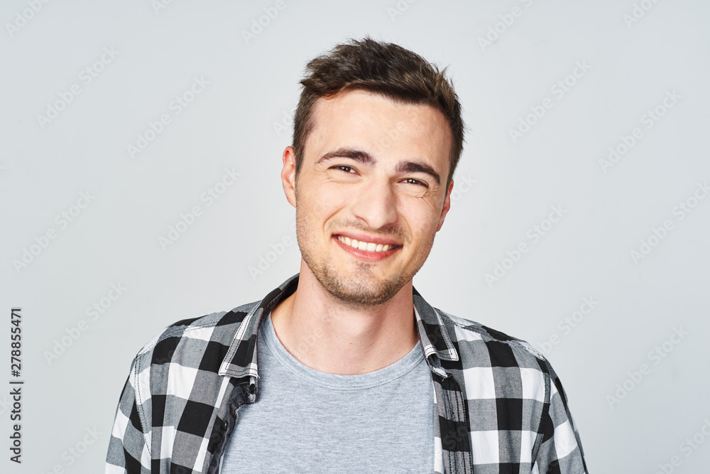 portrait of young man isolated on white background portrait of young man isolated on white background