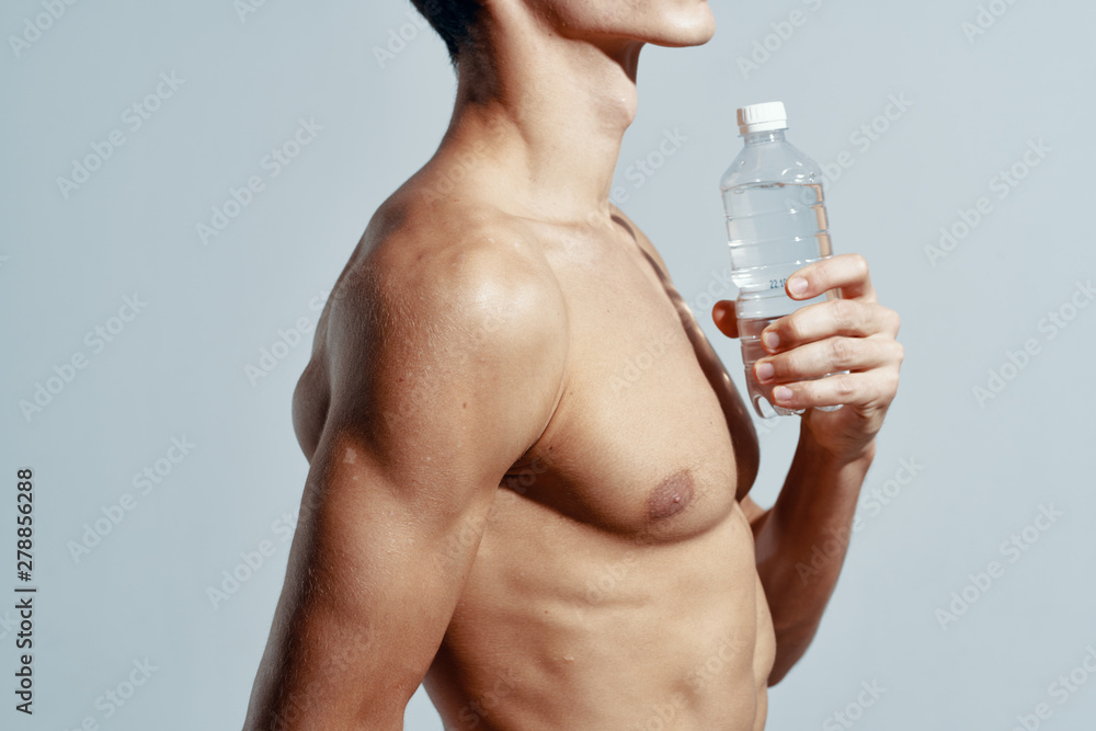 woman with bottle of water woman with bottle of water