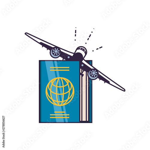 passport document travel with airplane
