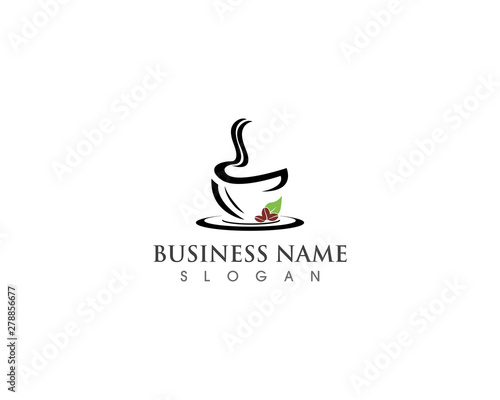 Wallpaper Mural Coffee Cup drink  logo and vector icon design illustration Torontodigital.ca