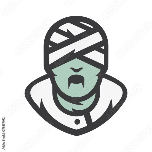 Mummy Halloween zombie Vector Cartoon illustration