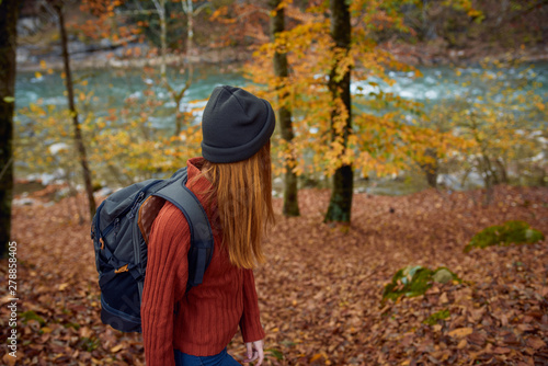 girl in autumn forest
