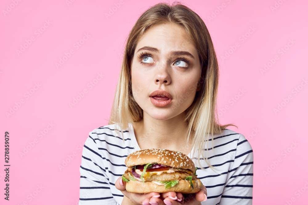 woman with sandwich