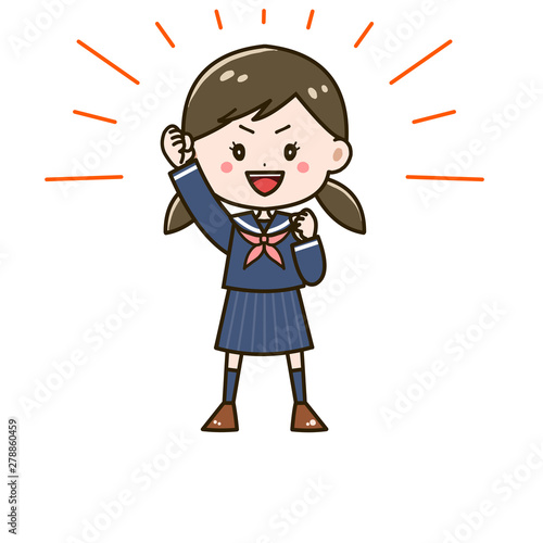 力強くガッツポーズをする女の子 ポーズ イラスト Stock Illustration Adobe Stock 力強くガッツポーズをする女の子 ポーズ イラスト Stock Illustration Adobe Stock