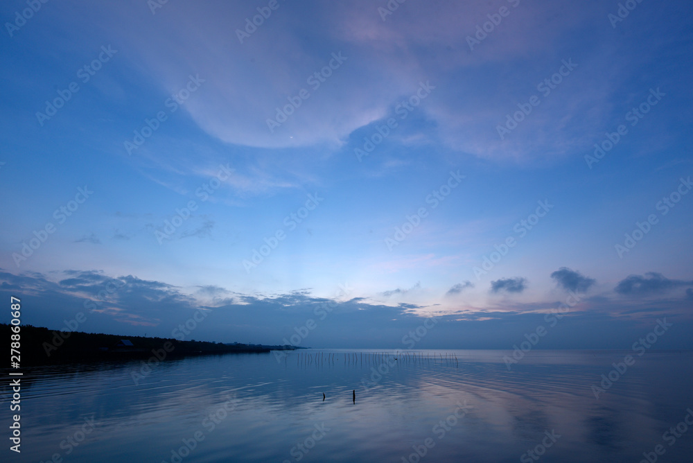 Luscious blue on sky and sea surface