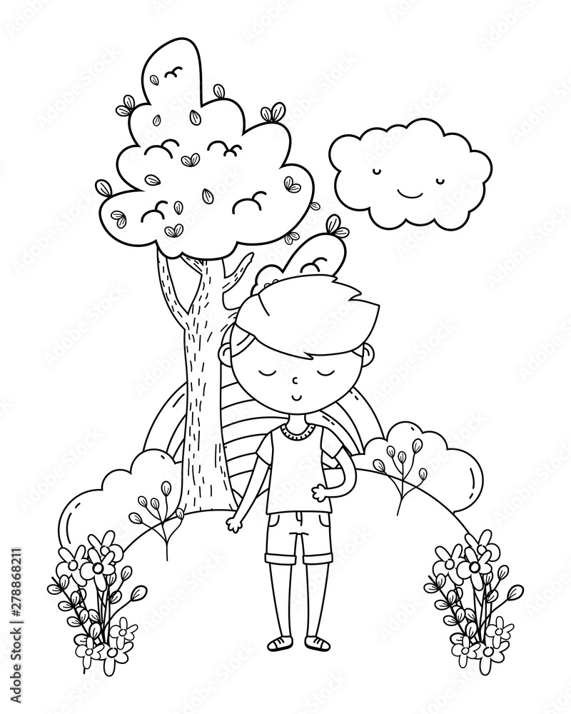 Teenager boy cartoon design vector illustrator Teenager boy cartoon design vector illustrator