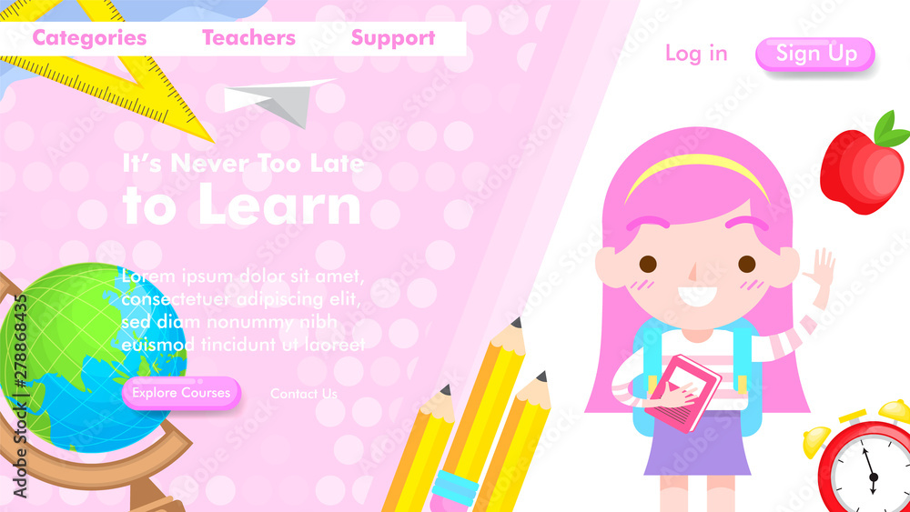 Back to School web design and Landing Page Back to School web design and Landing Page