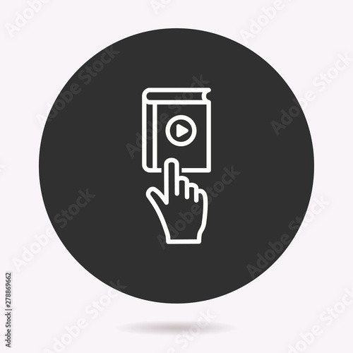 Online education - vector icon. Illustration isolated. Simple pictogram.