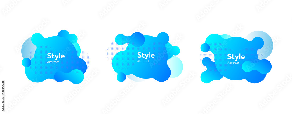 Collection of blue abstract graphic elements. Vector illustration. Can be used for advertising, marketing, presentation Collection of blue abstract graphic elements. Vector illustration. Can be used for advertising, marketing, presentation