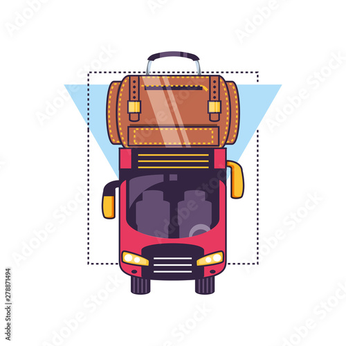 travel suitcase equipment with train