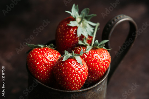 Ripe and juicy strawberries...
