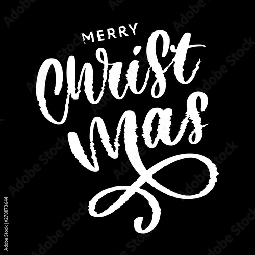 merry christmas and happy new year 2019, creative greeting card or label with glitch theme on black background vector design illustration, it can use for label, logo, sign, sticker