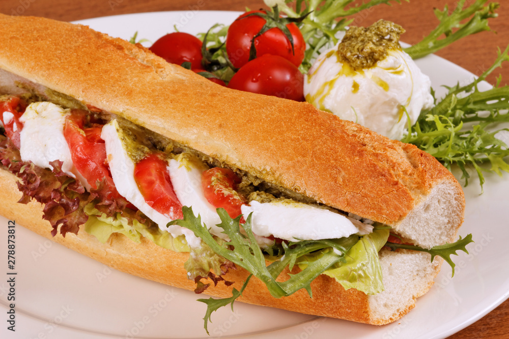 fresh sandwich with ham and vegetables fresh sandwich with ham and vegetables