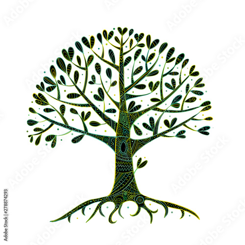 Tree with roots for your design