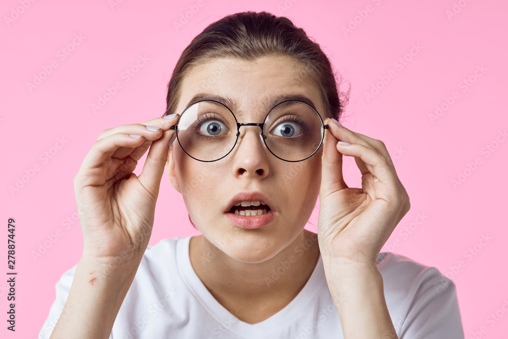 young woman with glasses young woman with glasses