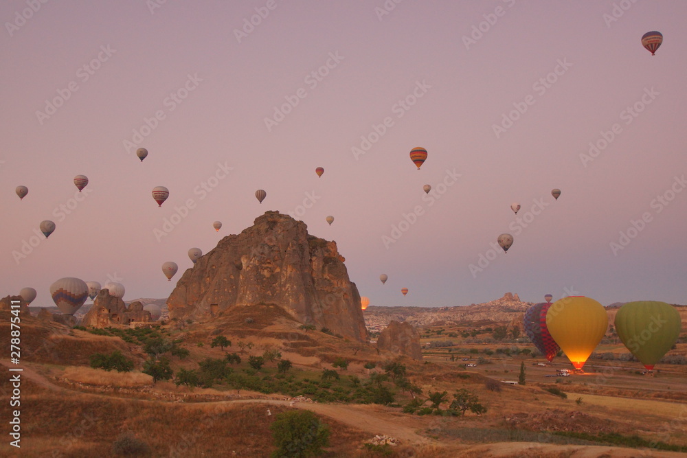 lot balonem, Turcja Kapadocja - obrazy, fototapety, plakaty 