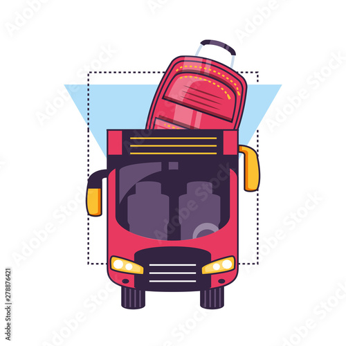 travel suitcase equipment with train