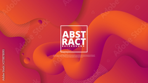 Abstract modern graphic element. Dynamical colored forms and waves. Gradient abstract banner with flowing liquid shapes. Template for the design of a website landing page or background.