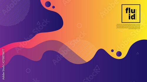 Abstract modern graphic element. Dynamical colored forms and waves. Gradient abstract banner with flowing liquid shapes. Template for the design of a website landing page or background.