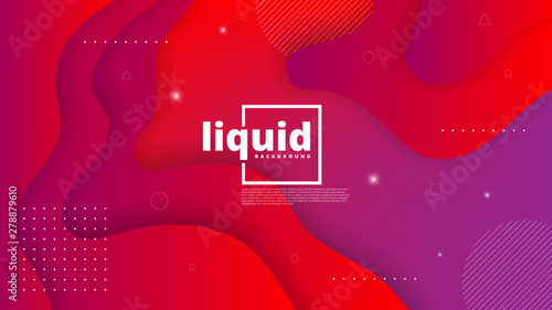 Abstract modern graphic element. Dynamical colored forms and waves. Gradient abstract banner with flowing liquid shapes. Template for the design of a website landing page or background.