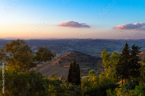 Wonderful Landscape at Sunset, Mazzarino, Caltanissetta, Sicily, Italy, Europe