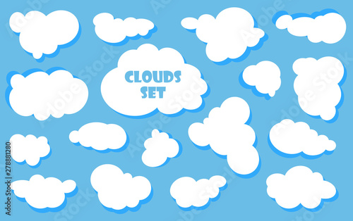 Cartoon Blue sky with cloud...