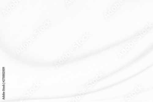 White fabric, cloth wave texture background, Empty space. / Soft image.