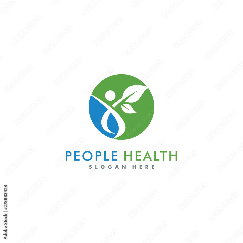 people health logo icon, human symbol design - vector people health logo icon, human symbol design - vector