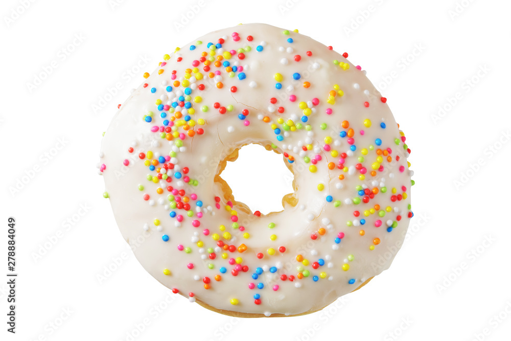 donut with chocolate frosted isolated on white background donut with chocolate frosted isolated on white background