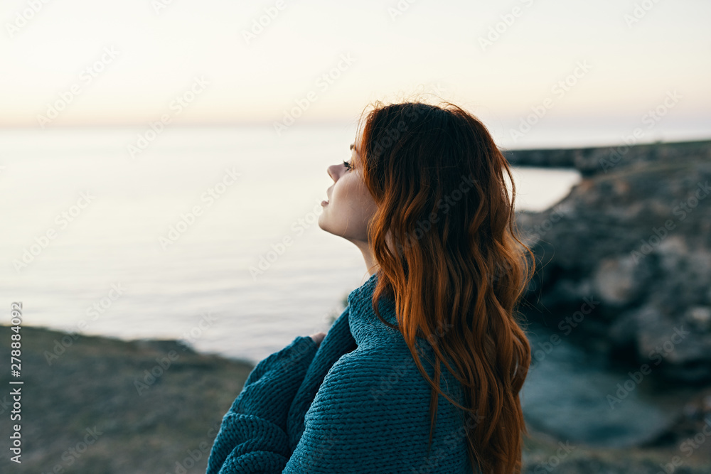 portrait of young woman on the beach portrait of young woman on the beach
