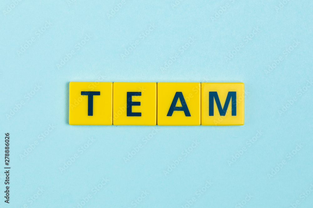 Team word on scrabble tiles Team word on scrabble tiles