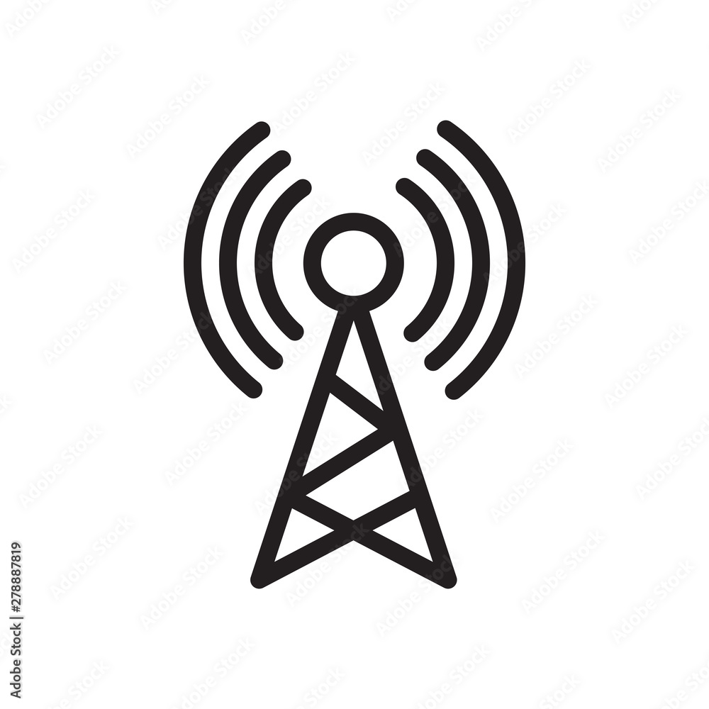 Transmitter Antenna Signal icon vector design template Transmitter Antenna Signal icon vector design template