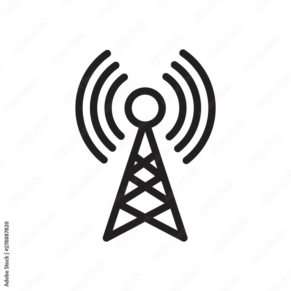 Transmitter Antenna Signal icon vector design template Transmitter Antenna Signal icon vector design template