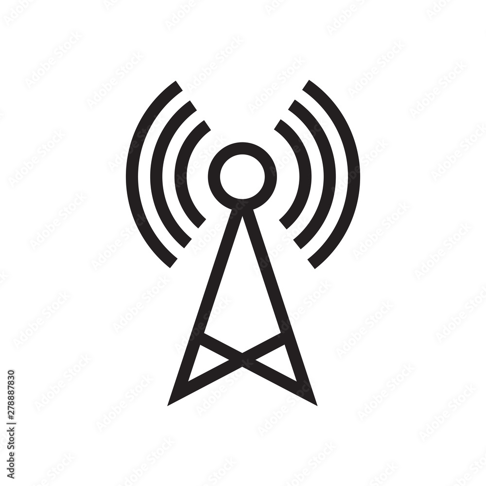 Transmitter Antenna Signal icon vector design template Transmitter Antenna Signal icon vector design template