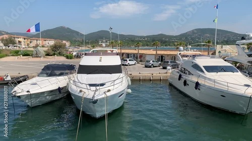 Yachts in the port of Grimaud