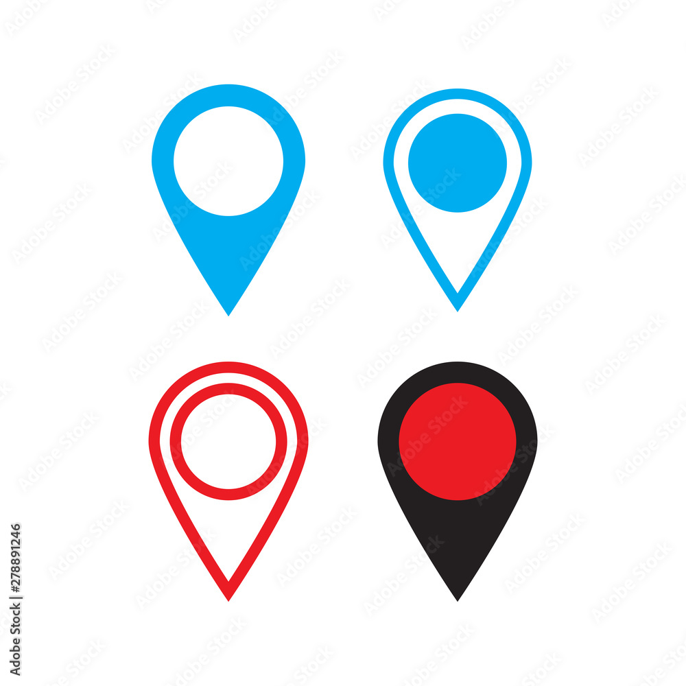 pin location icon vector design template pin location icon vector design template