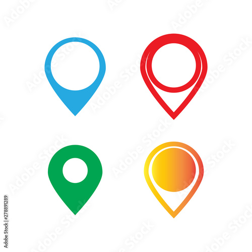pin location icon vector design template