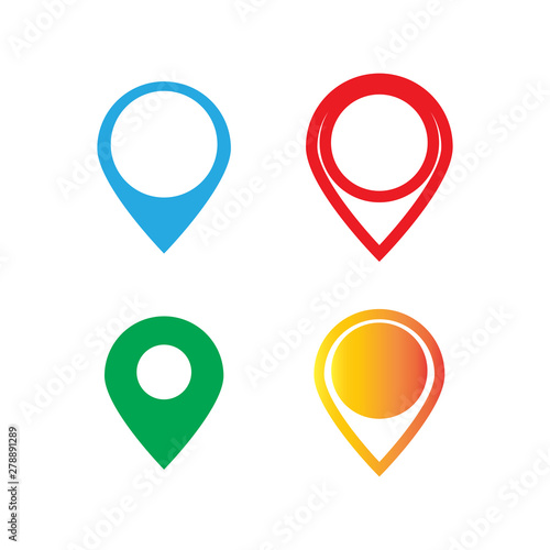 pin location icon vector design template Free Download pin location icon vector design template - GFXLoad