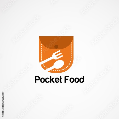 pocket food logo vector designs, icon, element, and template for company