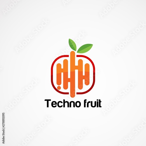 techno fruit logo vector designs with modern touch