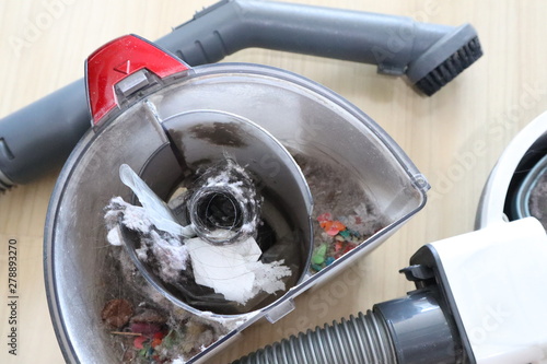 Dust in the vacuum cleaner